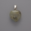 Pendant Heart Labradorite, diameter 15x15x6mm ±, length 23mm ±
