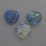 Heart Pendant Lapis Lazuli, 25x25x9 mm ±, length 33 mm ±