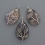 Amethyst Pendant in a Silver Plated Setting, 44×24×9 mm+