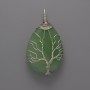 Nephrite Pendant in Silver Plating,  diameter 44x24x9mm+