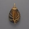 Tiger’s Eye Pendant in Golden Plating, 44x24x9 mm