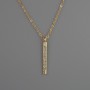 Pendant on a chain of golden metal, diameter 26×3 mm, thickness 1 mm + -, chain length 40-45 cm +