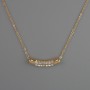 Pendant on a chain of golden metal, diameter 4×22 mm, thickness about 1 mm + -, length 40–45 cm +