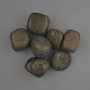Pyrite tumbled natural stone, diameter 22×17 mm (+-), packaged 100 g