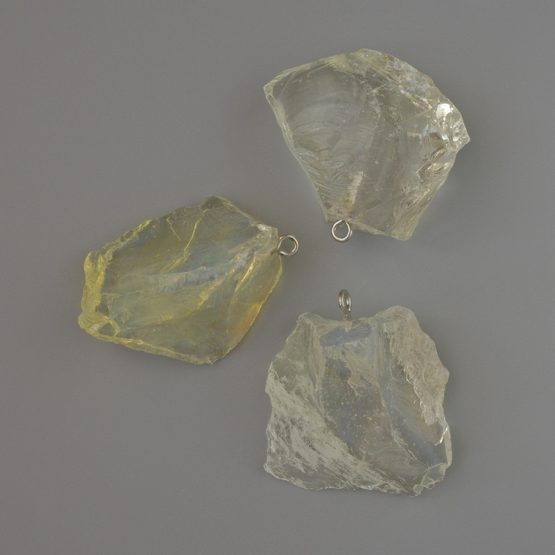 Pendant of Unpolished Moonstone, size 38×19 to 38×31 mm ±, Assorted
