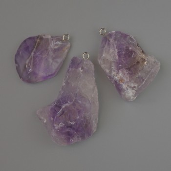 Amethyst Pendant natural stone diameter 35x26 to 52x33mm± assortment