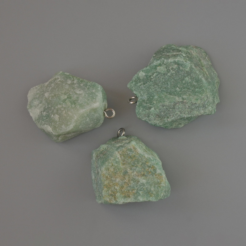 Pendant Amazonite natural stone unprocessed from, diameter 26×20 to 35×29mm± assortment