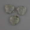 Pendant Heart Labradorite, diameter 27×25mm+
