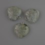 Pendant Heart Labradorite, diameter 27×25mm+