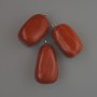 Pendant Red Jasper Natural Stone, 35x17mm diameter+