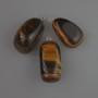 Clearance! Tiger's Eye Pendant Natural Stone, diameter 35×17mm+