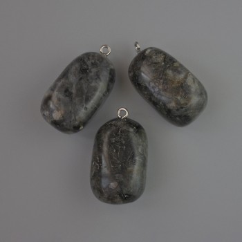 Labradorite Pendant Natural Stone, 35x17mm diameter+