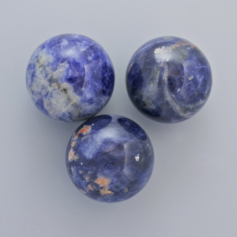 Sodalite Stone Sphere, natural gemstone, 20mm diameter ± (price per 1 piece)