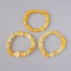 Yellow Agate Bracelet with Natural Stone, faceted beads, 14x7mm to 8x6mm, 18cm long, elastic, assorted sizes