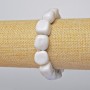 Howlite Bracelet with Natural Howlite Beads, Tumbled 12x14mm, with stretch, 18cm length
