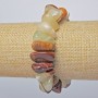 Onyx bracelet natural stone faceted, 15x9mm diameter + -, length 18cm + - (stretch)