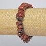 Bracelet Obsidian natural stone faceted, diameter 15x7mm + -, length 18cm + - (stretch)