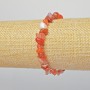 Carnelian Bracelet natural stone chip, 6x4mm, length 18cm, stretch