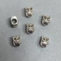 Owl Spacer Bead Finding (10/8mm), Pack of 8