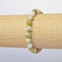 Bracelet Jadeite Yellow (press. ) smooth beads, diameter 9mm + -, length 18cm + - (stretch)
