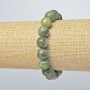 Jadeite Bracelet (natural) Smooth Bead, 10.5 mm diameter + - , length 7.1 in + - (stretch)