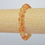 Bracelet Natural Citrine Stone Smooth Beads, diameter 10.5mm + -, stretch length 18cm + -