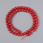 Coral Beads, natural smooth ball, diameter 7mm + -, length 40cm + - on a thread