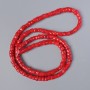 Natural Coral Beads, faceted cut, 12x8mm diameter + -, length 110cm + - on fishing line
