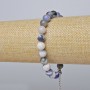 Sodalite Bracelet (faceted) smooth beads, 8mm diameter + -, length 19-24cm + - (silver clasp)