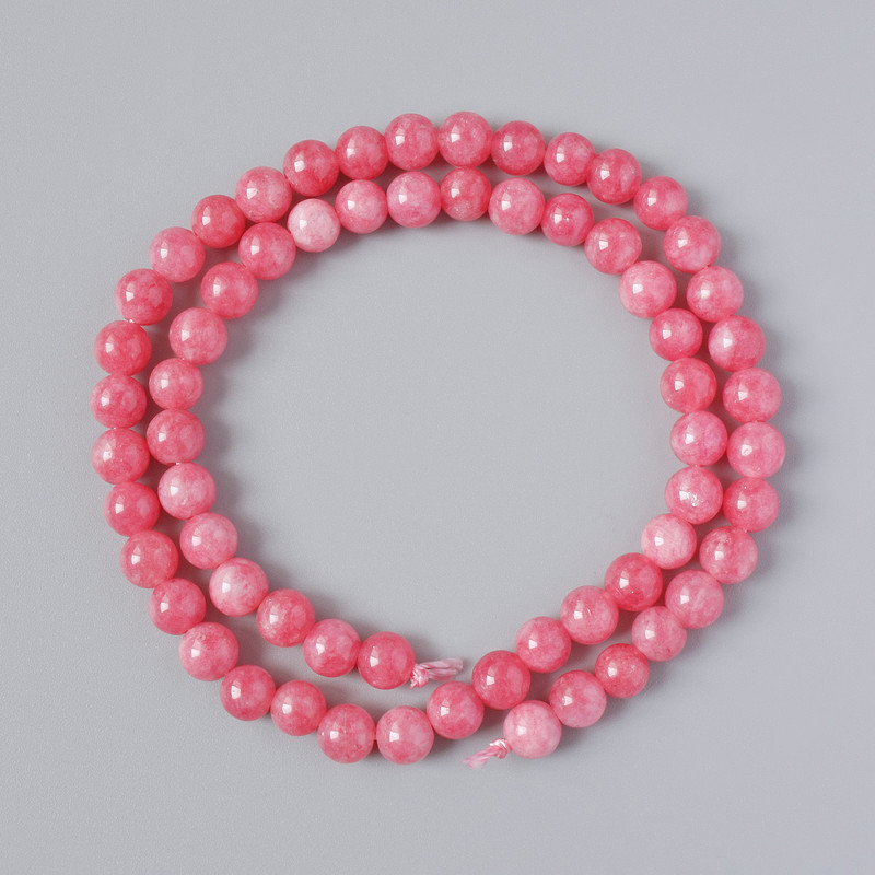 Tourmaline Beads (Pressed) Smooth Round 6.5 mm on Thread, 38 cm length