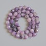 Lepidolite Beads Natural Stone Faceted Round Bead, 8mm Diameter + -, Length 37cm + - on Thread