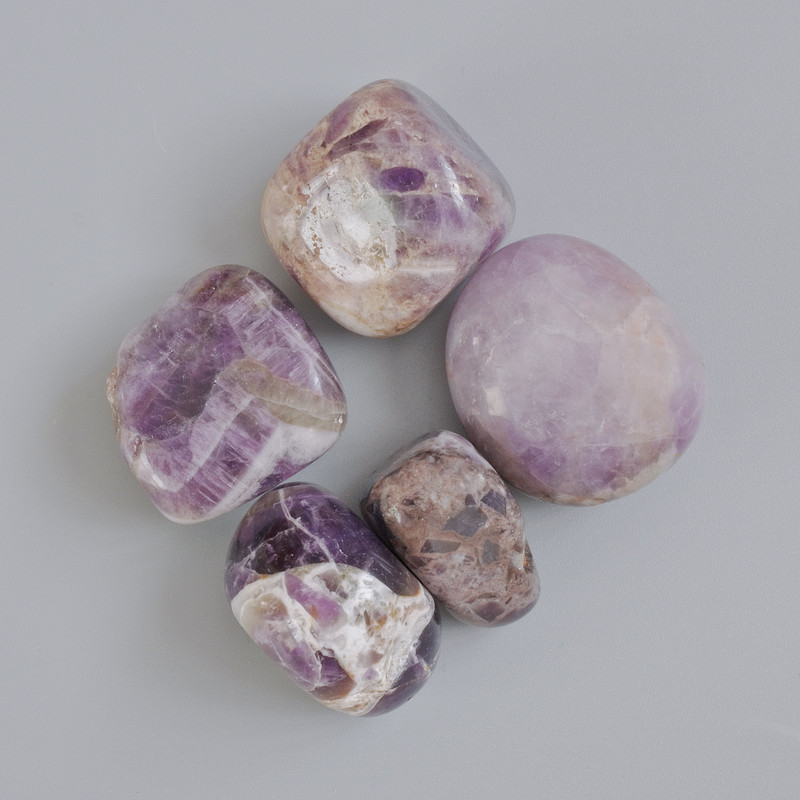 Natural Amethyst Tumbled Crystal, diameter 25x20mm (+-) packaged 100 g