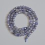 Iolite Beads, natural stone, faceted cube, diameter 4.5 mm, length 39 cm on a thread