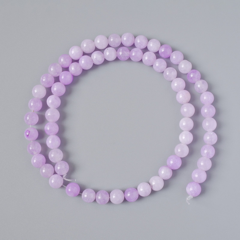 Kunzite Beads (piece) smooth ball, diameter 6mm + -, length 37cm + - on thread