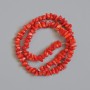 Natural Coral Beads, column shape, 10x5mm diameter, 42cm length, threaded on fishing line