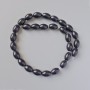 Aventurine Beads 'Night of Cairo' Oval 10x14mm, synthetic, on monofilament, length 40cm