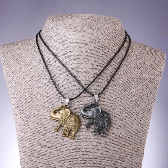 Pair Pendant Friends Elephants, length 45-48cm
