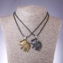 Pair Pendant Friends Elephants, length 45-48cm