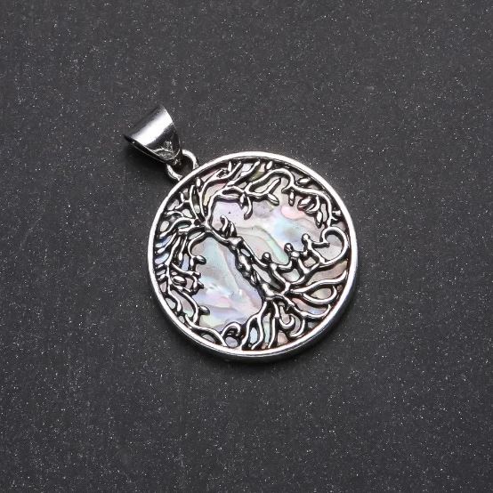 Pendant Tree of Chalcedony (single) diameter 32mm