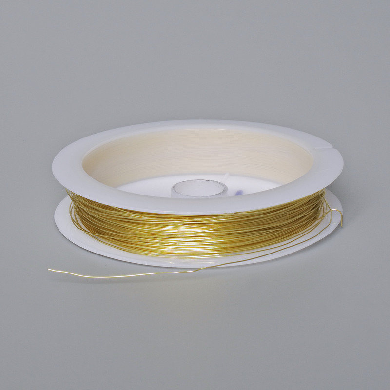 Thread for jewelry lemon color, diameter 0.3mm spool length 18m