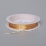 Golden Wire for Jewelry, 0.5 mm diameter, spool, 18 m length