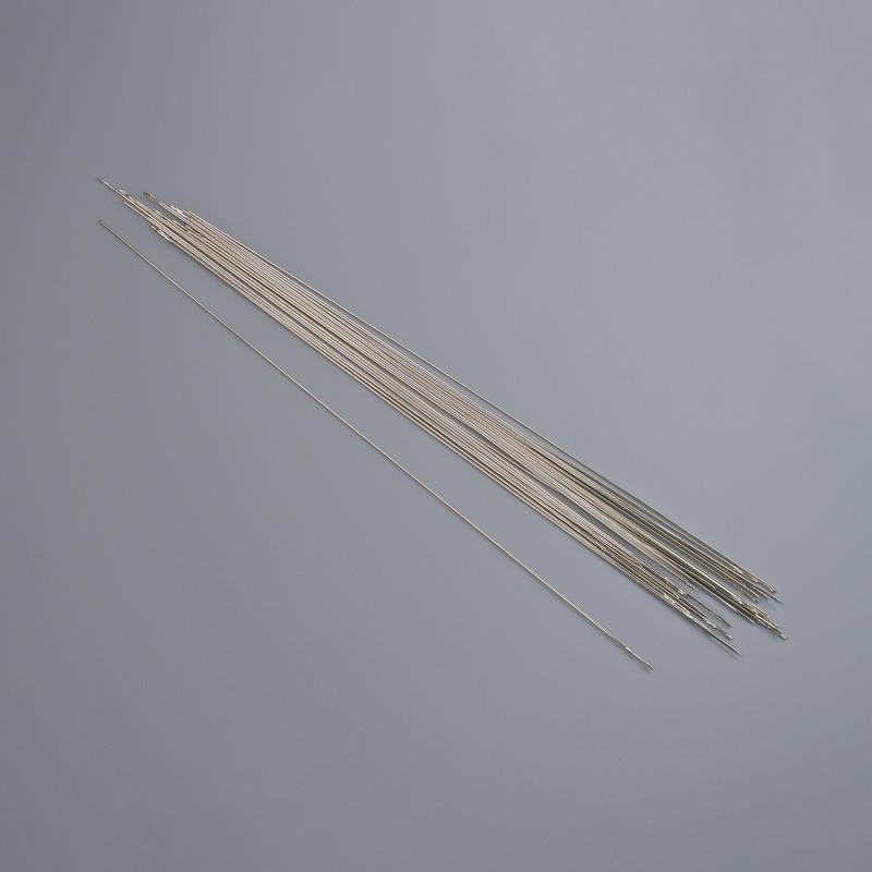 Needle, silver color metal, length 12 cm ± packaging 28 pcs