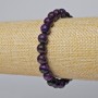 Bracelet Purple Cat's Eye Natural Stone Smooth Bead, diameter 8.5mm±, length 18cm± (stretch)