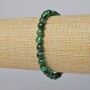Bracelet Green Cat's Eye Natural Stone Smooth Bead, diameter 6.5mm±, length 18cm± (stretch)