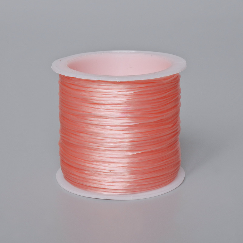Elastic cord for crafts, bobbin Peach, length 30m+