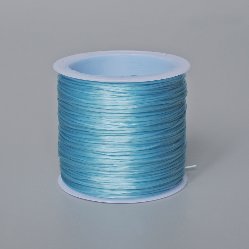 Elastic cord for crafts spool Blue, length 30m+