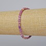 Phosphosiderite Bracelet with Natural Stone, Faceted Cubes, 4 mm diameter, 18 cm length (stretch)