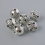 Bead findings insert, diameter 10mm ±, hole diameter 2mm, metal color silver, 6 pcs