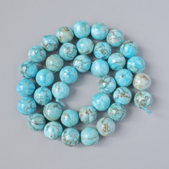 Blue Jasper Beads (synthetic) smooth ball, diameter 10.5mm ±, length 39cm ± on a thread