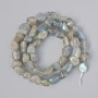 Labradorite Beads, Natural Stone, faceted, diameter 8×9 mm ±, thread length 40 cm ±